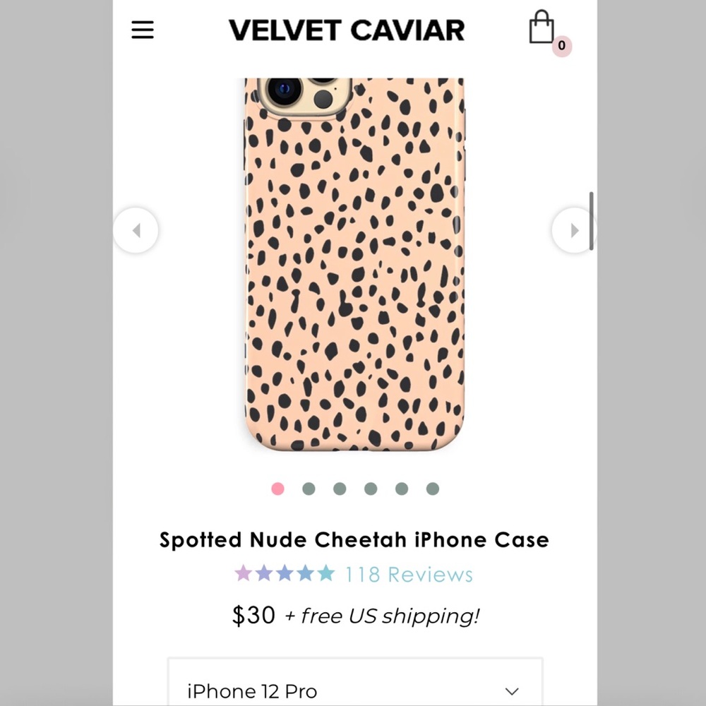 iPhone 12 Pro Spotted Nude Cheetah Phone Case